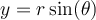 y = r\sin(\theta)