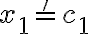 x_1 =' c_1 