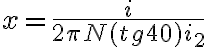 x=\frac{i_}{2\pi N(tg40)i_2}