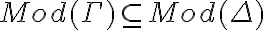 Mod(\Gamma) \subseteq Mod(\Delta)
