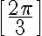 \[\frac{{2\pi }}{3}\]
