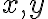x,y
