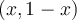 (x, 1-x)