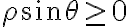 \rho \sin \theta \geq 0