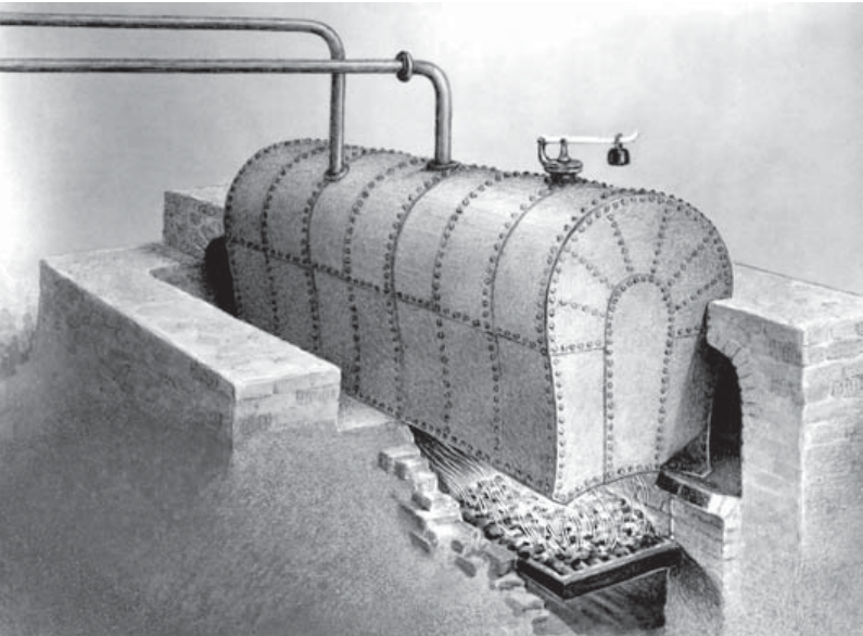 Generador de vapor humotubular "Waggon boiler", 1769