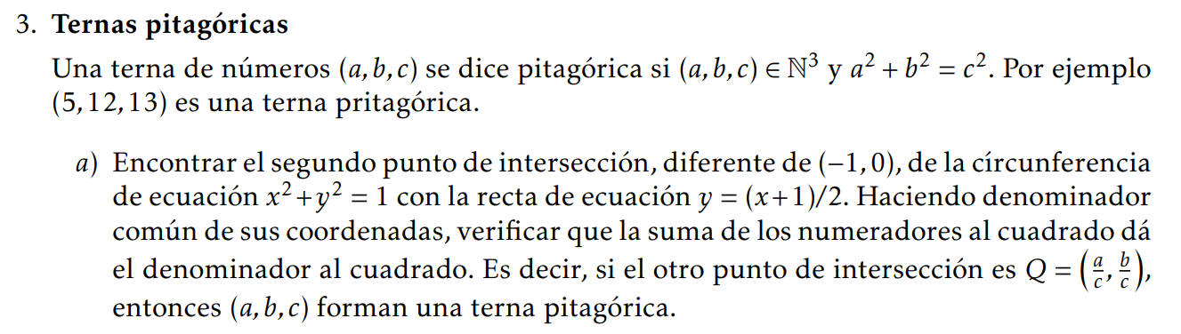 cap. 0  ejercicio 3a ternas pitagoricas