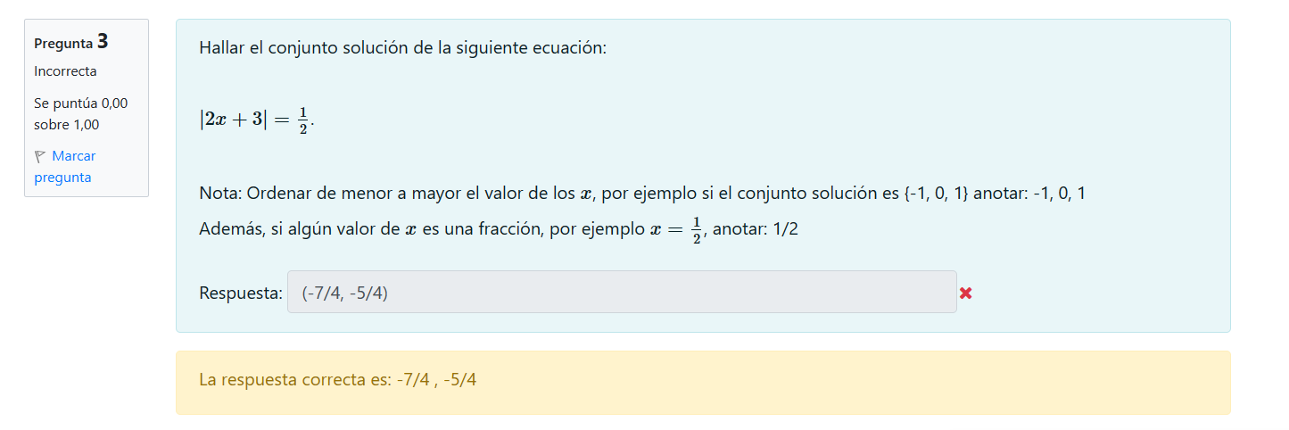 puse paréntesis en la solución del ejercicio 3 y me lo tomo como mal