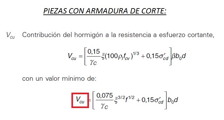 Fe de erratas EHE-08 - Vcu en piezas con armadura de corte